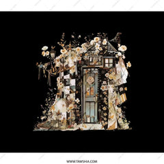 Floral Door Backpack, Fantasy Art Backpack, Whimsical Backpack, Unique Backpack, Stylish Backpack, School Backpack - Tawshia