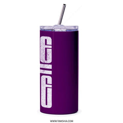 Purple Tumbler with Built-in Straw Drinkware product