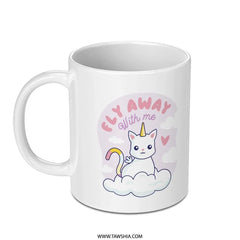 Fly Away With Me Unicorn Print Coffee Mug product type