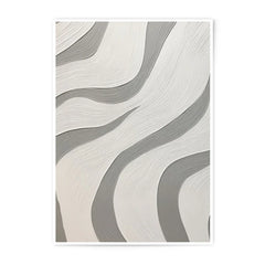 Abstract Waves Photographic Print, Modern Art Photo, Gray and White Wall Decor, Minimalist Home Art, Trendy Photo Print, Wall Art Decor - Tawshia