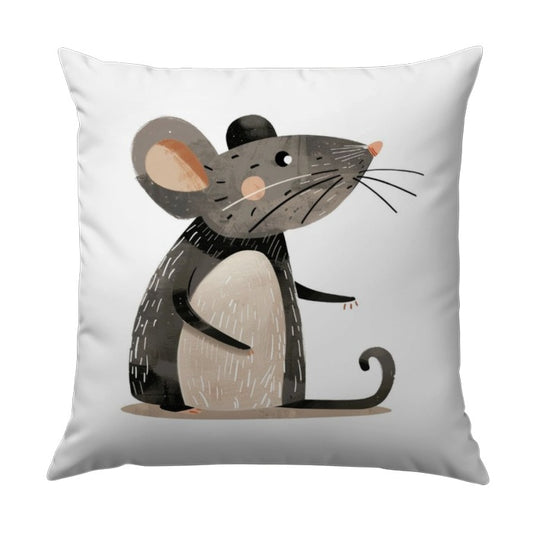 Cute Mouse Pillow, Whimsical Home Decor, Nursery Pillow, Childrens Room Pillow, Decorative Pillow, Gift Idea, Housewarming Gift - Tawshia