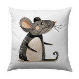 Cute Mouse Pillow, Whimsical Home Decor, Nursery Pillow, Childrens Room Pillow, Decorative Pillow, Gift Idea, Housewarming Gift - Tawshia