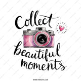 Collect Beautiful Moments Tote Bag, Camera Heart Design, Photo Lover Gift, Canvas Tote, Shopping Bag, Everyday Carry, Gift for Her - Tawshia