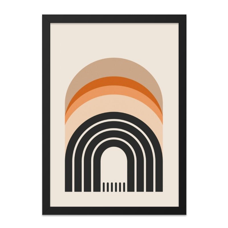 Abstract Rainbow Wall Art, Modern Geometric Print, Neutral Tone Art, Minimalist Home Decor, Boho Wall Decor, Arches Poster - Tawshia