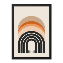Abstract Rainbow Wall Art, Modern Geometric Print, Neutral Tone Art, Minimalist Home Decor, Boho Wall Decor, Arches Poster - Tawshia