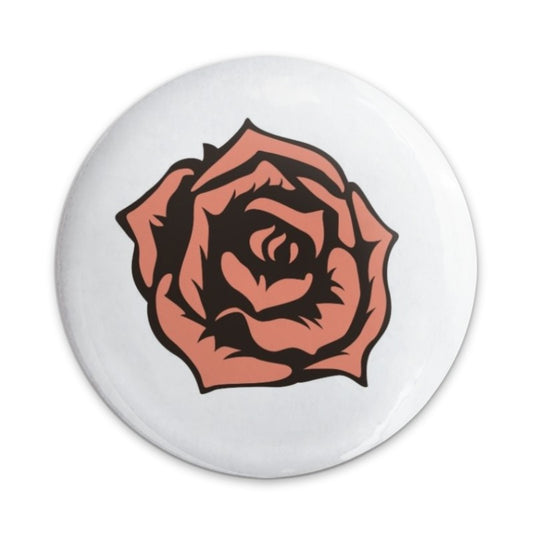 Rose Pinback Button, Floral Button Badge, Botanical Accessory, Flower Lapel Pin, Garden Gift, Rose Lover Gift, Rose Design Pinback Button - Tawshia
