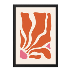 Abstract Wall Art Print, Modern Geometric Poster, Orange Pink Shapes, Contemporary Wall Decor, Stylish Home Art, Minimalist Art Print - Tawshia