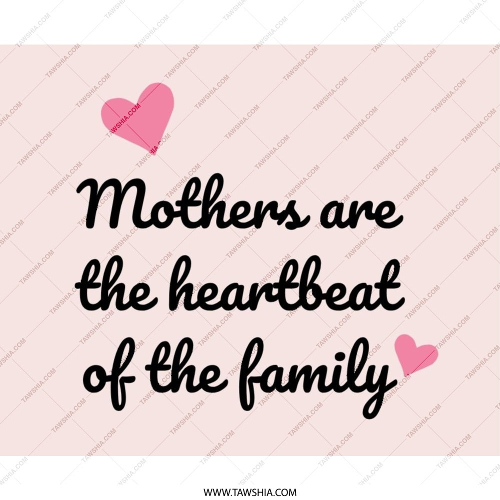 Mothers Heartbeat Mouse Pad, Family Gift, Mom Gift, Office Decor, Mothers Day, Heart Mousepad, Pink Decor, Desk Accessories - Tawshia