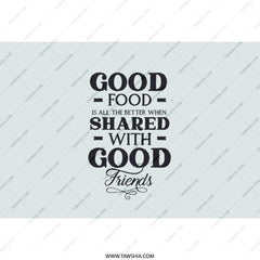 Good Food Good Friends Tumbler, Friendship Gift, Food Lover Gift, Foodie Tumbler, Gift for Best Friend, Travel Mug, Birthday Gift Idea - Tawshia