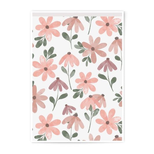 Floral Photographic Print, Peach Flower Art, Botanical Wall Decor, Watercolor Flower Print, Spring Flower Artwork, Floral Home Decor - Tawshia