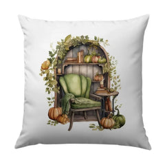 Autumn Reading Nook Pillow, Cozy Fall Decor, Pumpkins and Books Pillow, Book Lover Gift, Fall Throw Pillow, Autumn Home Decor - Tawshia