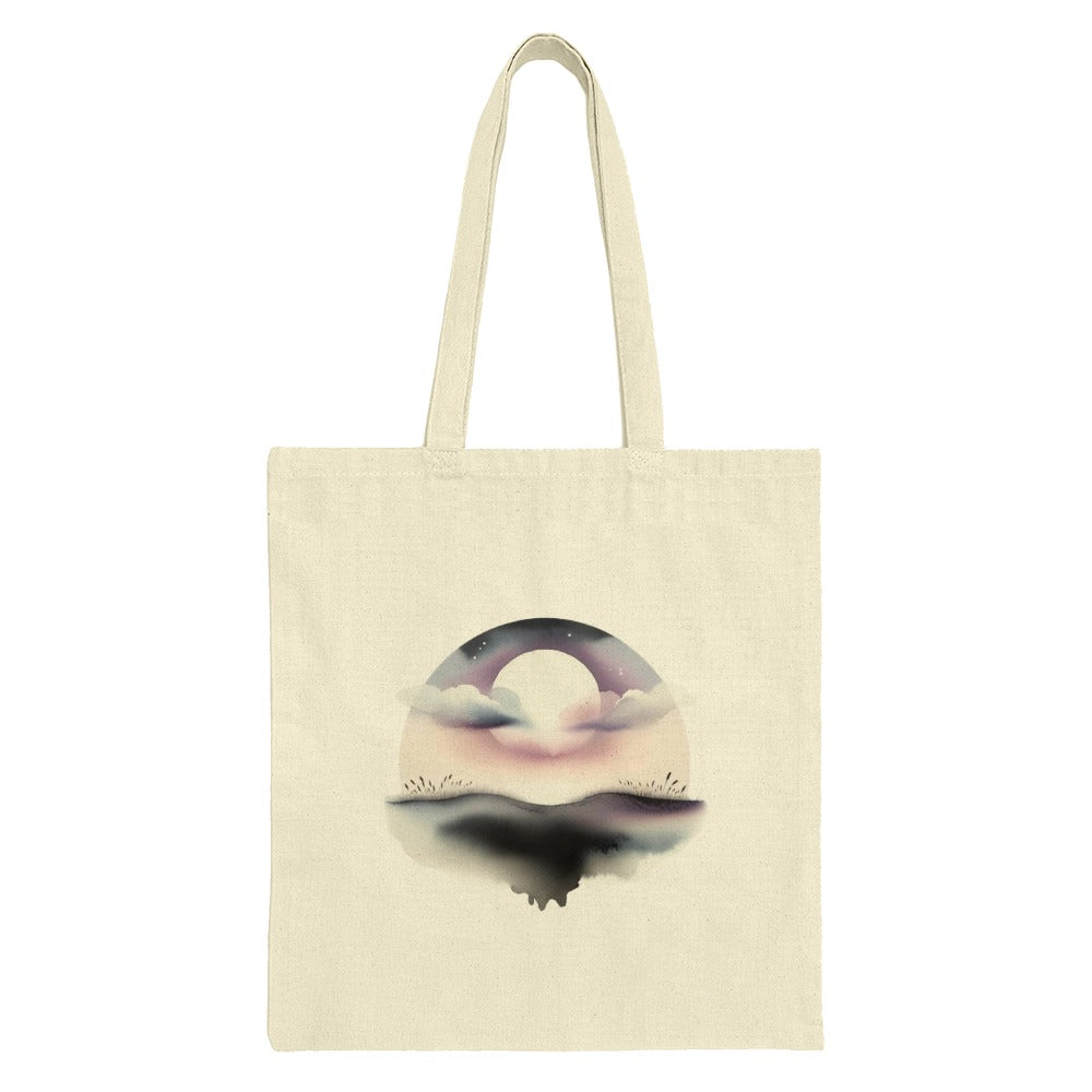 Dreamy Moon Tote Bag, Celestial Landscape, Artsy Design, Unique Gift, Everyday Bag, Stylish Tote, Durable Tote, Modern Tote Bag, Shopping - Tawshia