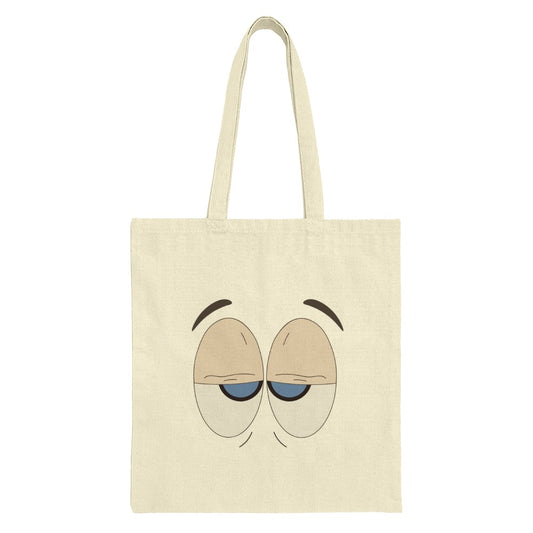 Funny Cartoon Eyes Tote Bag, South Park Inspired Tote, Tired Eyes Bag, Animated Eyes Design Tote, Novelty Bag, Gift Tote Bag - Tawshia