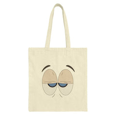 Funny Cartoon Eyes Tote Bag, South Park Inspired Tote, Tired Eyes Bag, Animated Eyes Design Tote, Novelty Bag, Gift Tote Bag - Tawshia