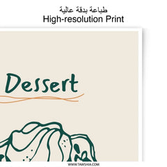 Meringue Dessert Time Photographic Print, Sweet Treat Decor, Kitchen Art Print, Foodie Gift, Whimsical Dessert Art, Meringue Illustration - Tawshia