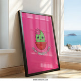 Cute Cactus Wall Art, Kawaii Print, Stay Sharp and Cute Decor, Funny Wall Art, Modern Art Print, Home Decor, Trendy Art Print, Gift Idea - Tawshia