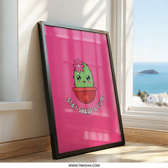 Cute Cactus Wall Art, Kawaii Print, Stay Sharp and Cute Decor, Funny Wall Art, Modern Art Print, Home Decor, Trendy Art Print, Gift Idea - Tawshia
