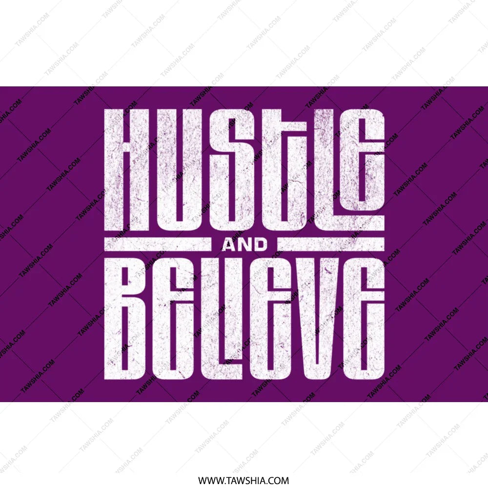 Hustle and Believe Motivational Poster product