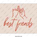 Best Friends Pinky Promise Mouse Pad, Friendship Gift, Bestie Gift, Cute Mousepad, Minimalist Decor, Desk Accessory - Tawshia