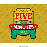 Gamer Mouse Pad, Just Five More Minutes, Video Game Controller, Funny Gaming Gift, Geeky Desk Decor, Computer Accessory - Tawshia