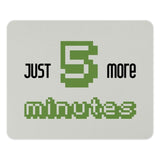 Funny Gaming Mouse Pad, Just 5 More Minutes Gamer Gift, Novelty Computer Accessory, Gift For Him Her, Video Game Lover, Pixel Art Design - Tawshia