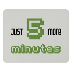 Funny Gaming Mouse Pad, Just 5 More Minutes Gamer Gift, Novelty Computer Accessory, Gift For Him Her, Video Game Lover, Pixel Art Design - Tawshia