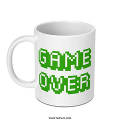 Game Over Mug, Pixel Art, Retro Gamer Gift, 8 Bit Design, Geeky Mug, Video Game, Funny Mug, Gamer Coffee Mug, Geek Gift, Gift for Him - Tawshia
