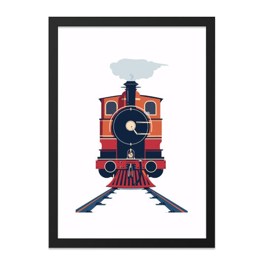 Vintage Train Wall Art, Steam Engine Print, Railway Locomotive Poster, Kids Room Decor, Transportation Art, Nursery Wall Art - Tawshia