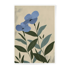 Blue Flower Photographic Print, Botanical Art Print, Floral Wall Art, Home Decor, Plant Illustration, Modern Art, Nature Photography - Tawshia