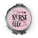 Nurse Life Pocket Mirror, Stethoscope Heartbeat Design, Cute Medical Gift, Practical Nurse, Nursing School, RN, Healthcare, Medical Student - Tawshia