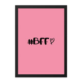 BFF Wall Art, Best Friends Forever, Friendship Wall Decor, Pink Wall Art, Gift For Best Friend, Trendy Wall Art - Tawshia