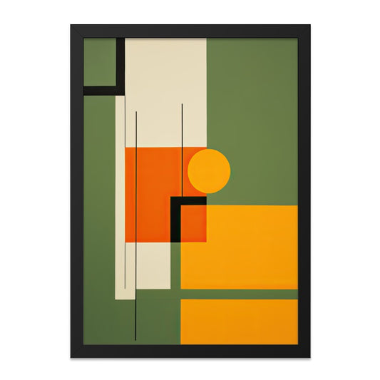 Geometric Abstraction Wall Art, Modern Shapes Print, Minimalist Art Decor, Contemporary Home Wall Decor, Abstract Forms Wall Hanging - Tawshia