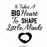 Teacher Appreciation Mug, Big Heart Shape Minds, Educator Gift Idea, Thank You Present, Student Mentor Coffee Cup, Teaching Staff - Tawshia
