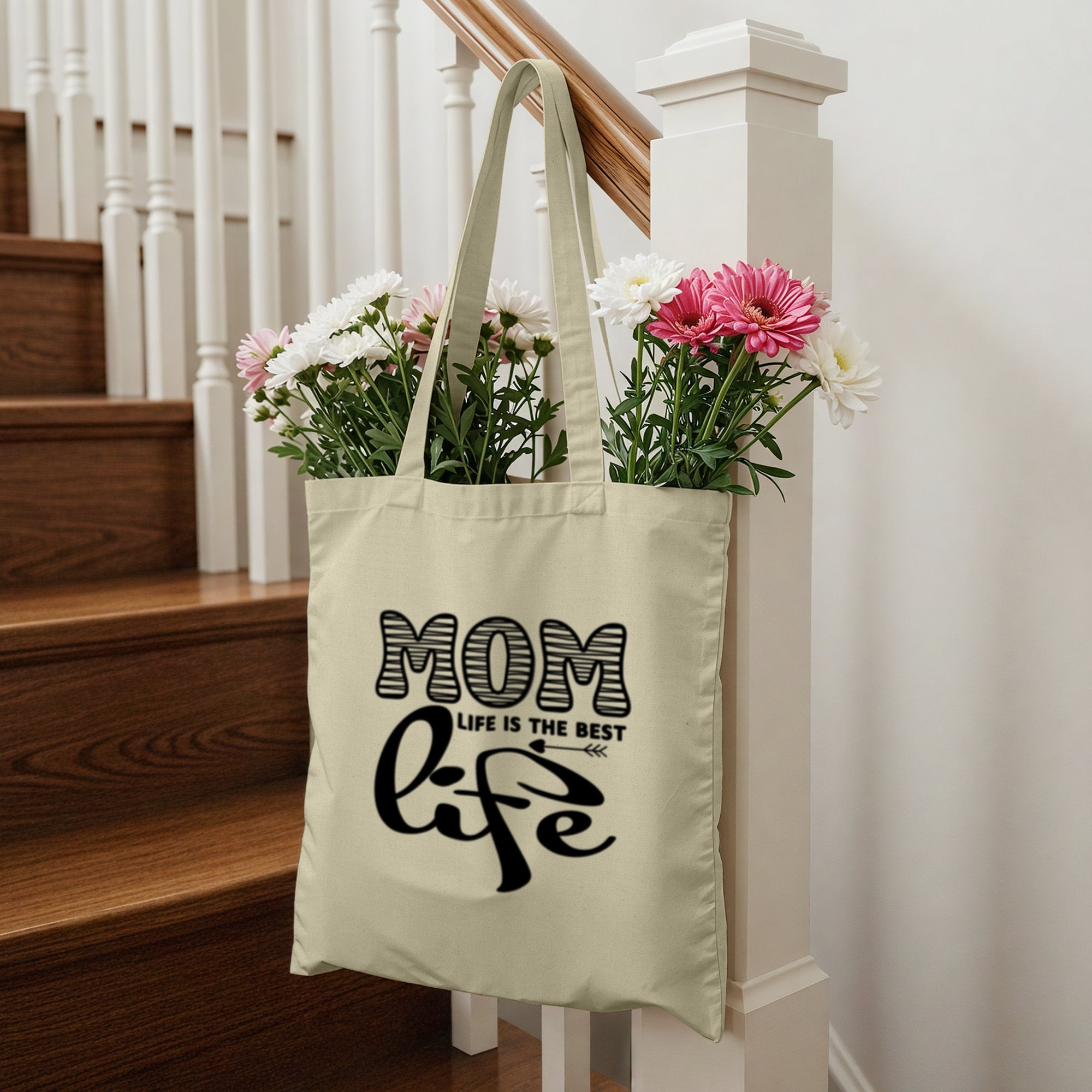 Mom Life is the Best Life Tote Bag Product