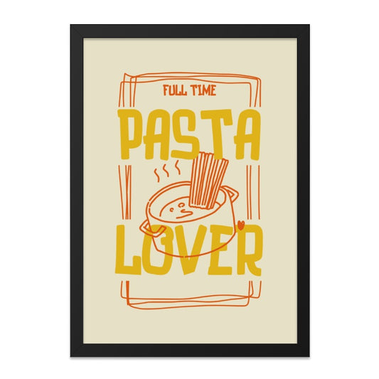 Pasta Lover Wall Art, Foodie Home Decor, Kitchen Wall Art, Funny Food Print, Italian Food Poster, Pasta Art Print, Noodle Lover Art - Tawshia