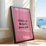 Mothers Heart Guide Wall Art, Mothers Day Gift, Mother Quote Print, Home Decor, Inspirational Wall Decor, Pink Wall Art - Tawshia