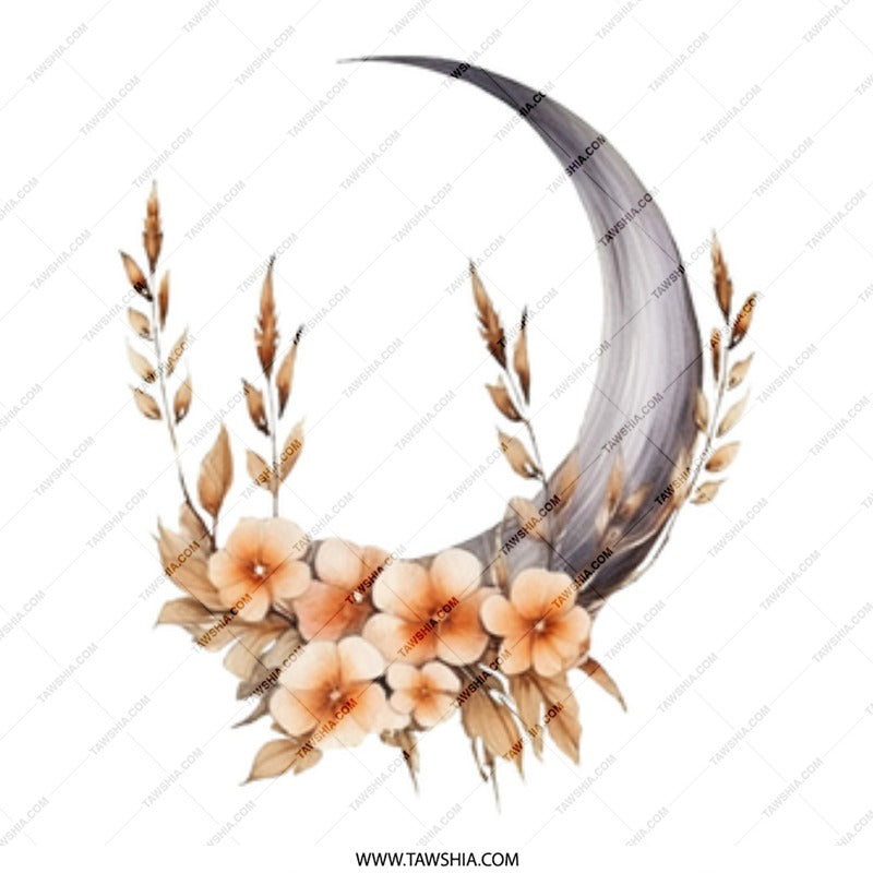 Crescent Moon Floral Mug, Celestial Coffee Mug, Unique Tea Cup, Witchy Decor Mug, Floral Design Mug, Spiritual Gift Mug, Nature Inspired Mug - Tawshia