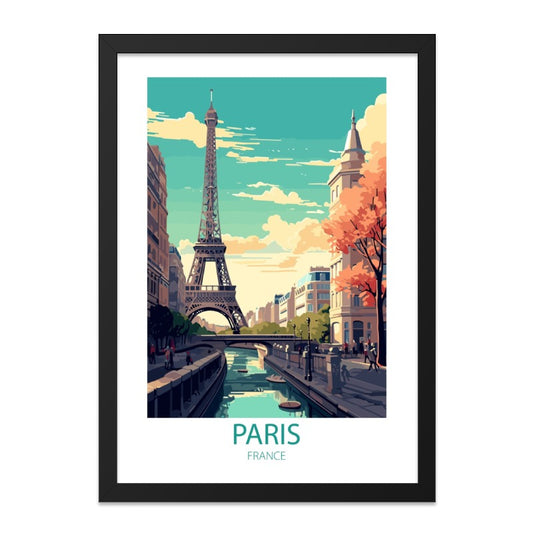 Paris France Wall Art, Eiffel Tower Print, Cityscape Wall Decor, European Travel Poster, Travel Wall Art, Paris Artwork, Home Decor - Tawshia