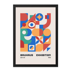 Bauhaus Exhibition Wall Art, 1919 Geometric Print, Modern Art Poster, Abstract Shapes, Wall Decor, Living Room Art, Minimalist Wall Art - Tawshia