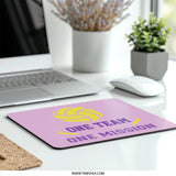 Volleyball Mouse Pad, One Team One Mission, Sports Gift Idea, Desk Accessory, Motivational Quote, Ergonomic Design, Team Spirit - Tawshia