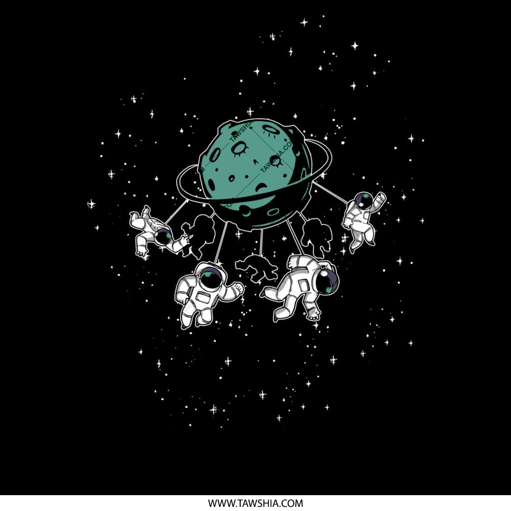 Astronauts Floating Around the Moon T-Shirt product type