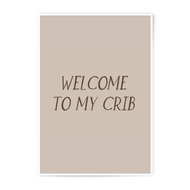 Welcome to My Crib Photographic Print, Nursery Art Print, Baby Room Decor, Minimalist Wall Art, Kids Room, New Baby Gift Idea - Tawshia