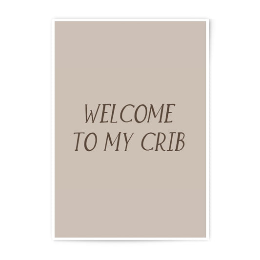 Welcome to My Crib Photographic Print, Nursery Art Print, Baby Room Decor, Minimalist Wall Art, Kids Room, New Baby Gift Idea - Tawshia