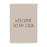 Welcome to My Crib Photographic Print, Nursery Art Print, Baby Room Decor, Minimalist Wall Art, Kids Room, New Baby Gift Idea - Tawshia