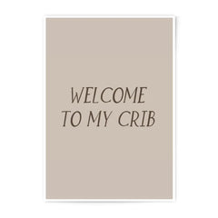 Welcome to My Crib Photographic Print, Nursery Art Print, Baby Room Decor, Minimalist Wall Art, Kids Room, New Baby Gift Idea - Tawshia