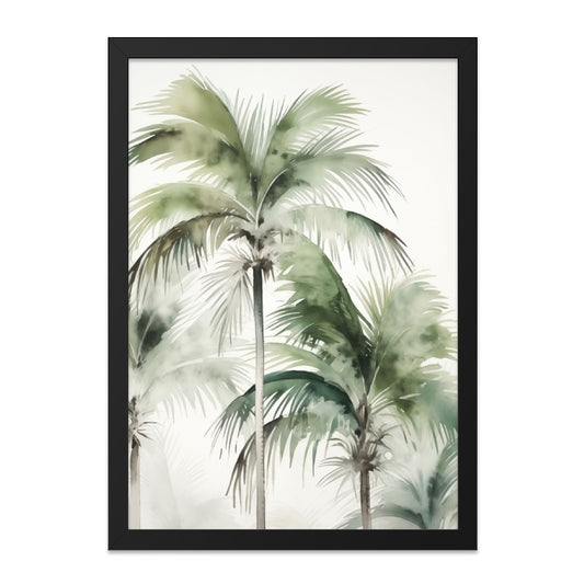 Watercolor Palm Tree Wall Art, Tropical Print Decor, Coastal Home Decor, Beach House Wall Art, Botanical Art Print, Summer Wall Decor - Tawshia