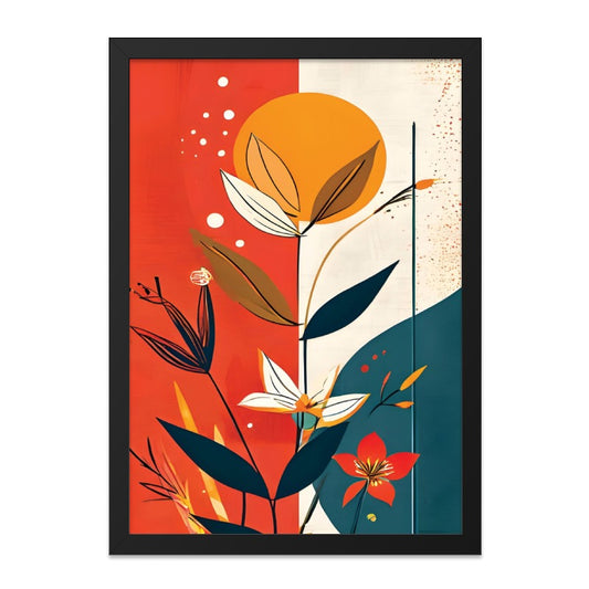 Modern Floral Wall Art, Abstract Flower Print, Botanical Art Decor, Living Room Decor, Colorful Wall Hanging, Home Decor Wall Art - Tawshia