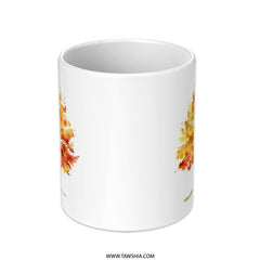 Autumn Tree Watercolor Mug, Fall Leaves Coffee Cup, Seasonal Drinkware, Artistic Mug, Gift Idea, Unique Design, Fall Decor SKU: MG10004203 - Tawshia