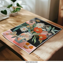 Floral Still Life Photographic Prints, Flower Bouquet Wall Art, Contemporary Art Print, Decorative Vase Art Print, Home Decor Art Prints - Tawshia
