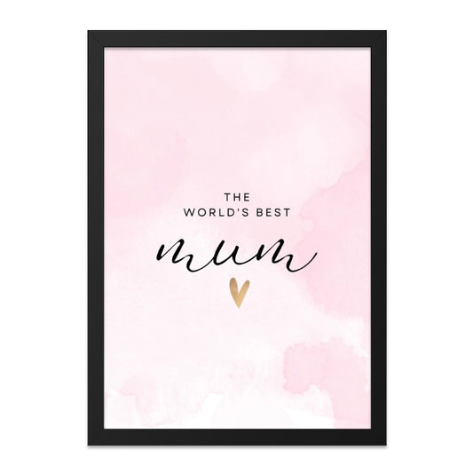 The World's Best Mum Heart Art Print product type